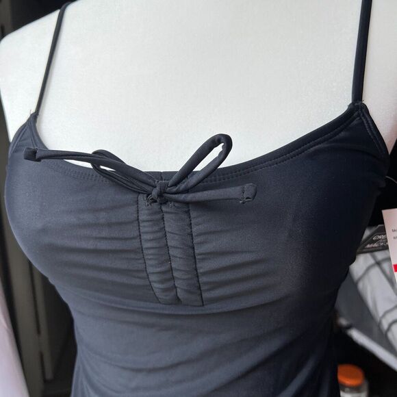 Salt and Cove Swim Womens sz XS Tankini Black Witchy Goth Basic Straps - Picture 5 of 7